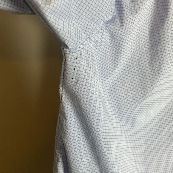 MINISTRY OF SUPPLY Mens Blue Check Button Long Sleeve Shirt Size S Performance - Picture 7 of 11